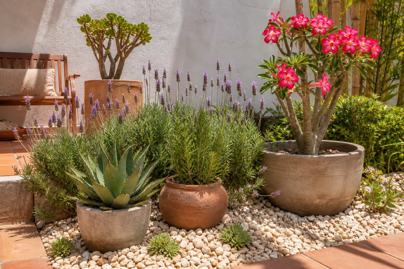 7 plantas para sol forte e pouca água em vasos e canteiros